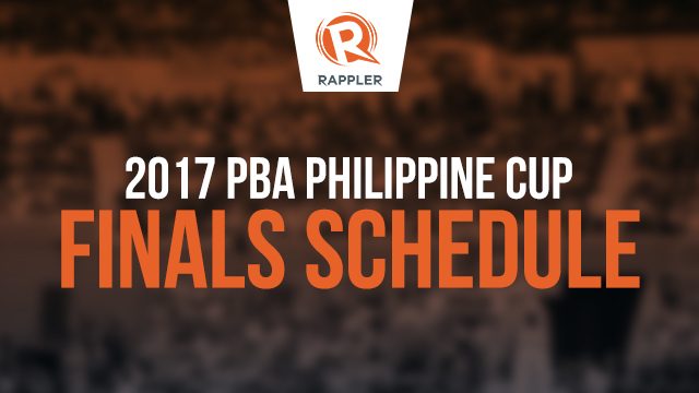 SCHEDULE: 2017 PBA Philippine Cup Finals