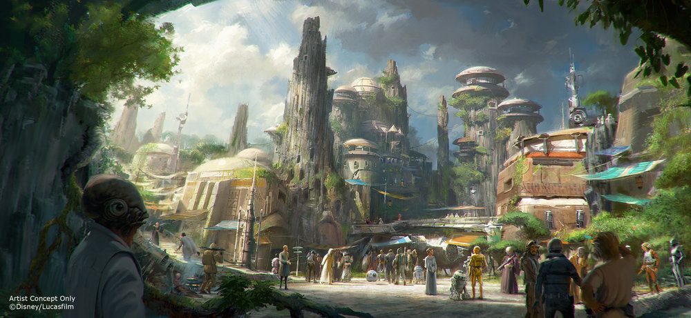 STAR WARS AT DISNEY PARKS. Walt Disney Company Chairman and CEO Bob Iger announced at D23 EXPO 2015 that Star Wars-themed lands will be coming to Disneyland park in Anaheim, California and Disney's Hollywood Studios in Orlando, Florida. Photo courtesy of Disney Enterprises, Inc./Lucasfilm Ltd. 