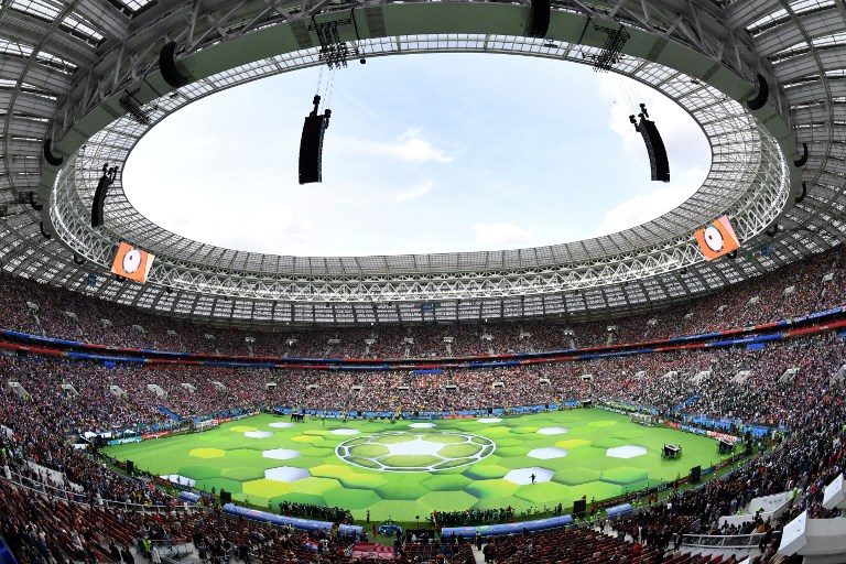 WORLD STAGE. A general view during the opening ceremony before the Russia 2018 World Cup Group A football match between Russia and Saudi Arabia at the Luzhniki Stadium in Moscow on June 14, 2018. Photo by Mladen Antonov/AFP  