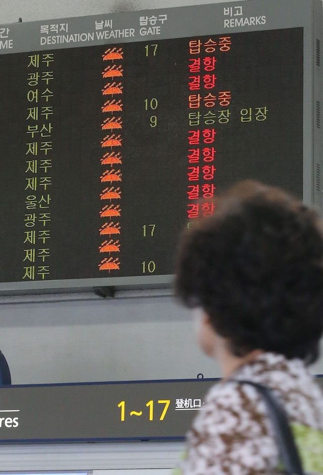 Typhoon Chan-hom grounds domestic flights in South Korea