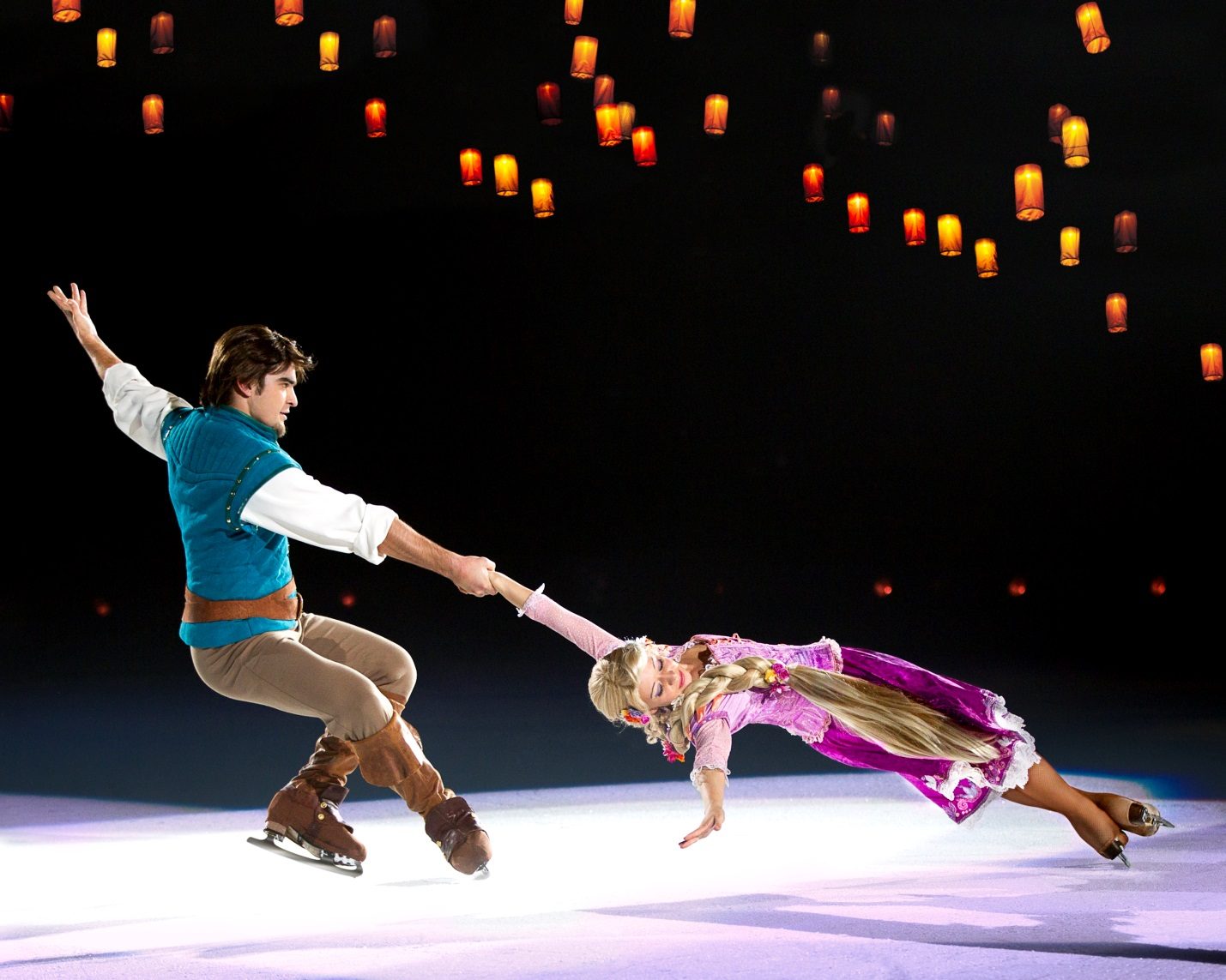 RAPUNZEL. Rapunzel and Flynn Rider of Disney's 'Rapunzel' are brought to life in Disney on Ice. Photo courtesy of FleishmanHillard 