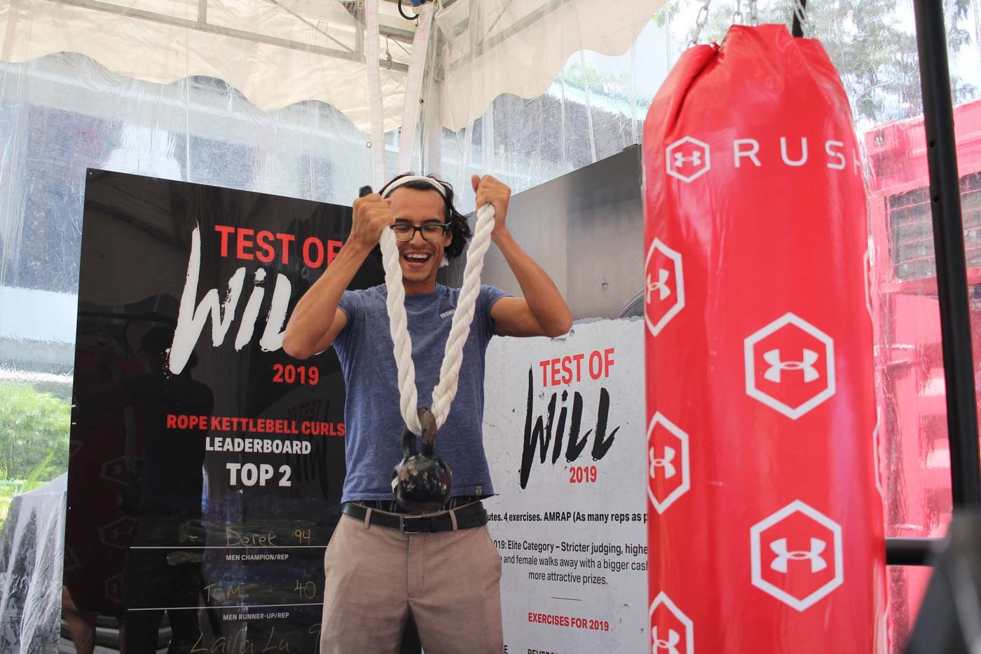 LET’S GET PHYSICAL. Under Armour’s booth had visitors testing how fit they were in exchange for prizes. 
 
