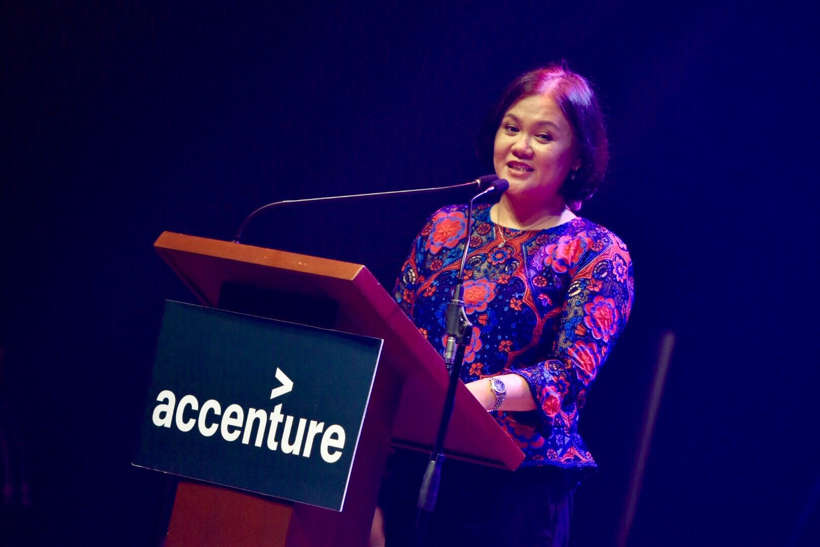 INSPIRING THE NEXT GENERATION. Ambe Tierro, Accenture Technology Lead in the Philippines, shared how her passion for technology evolved since she was a child.  