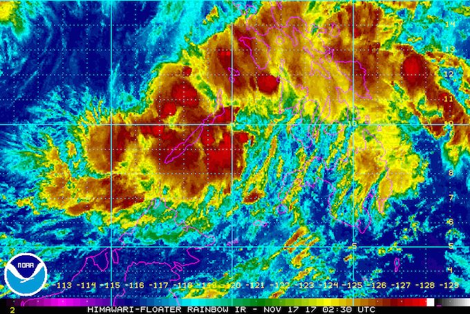 Low pressure area now Tropical Depression Tino
