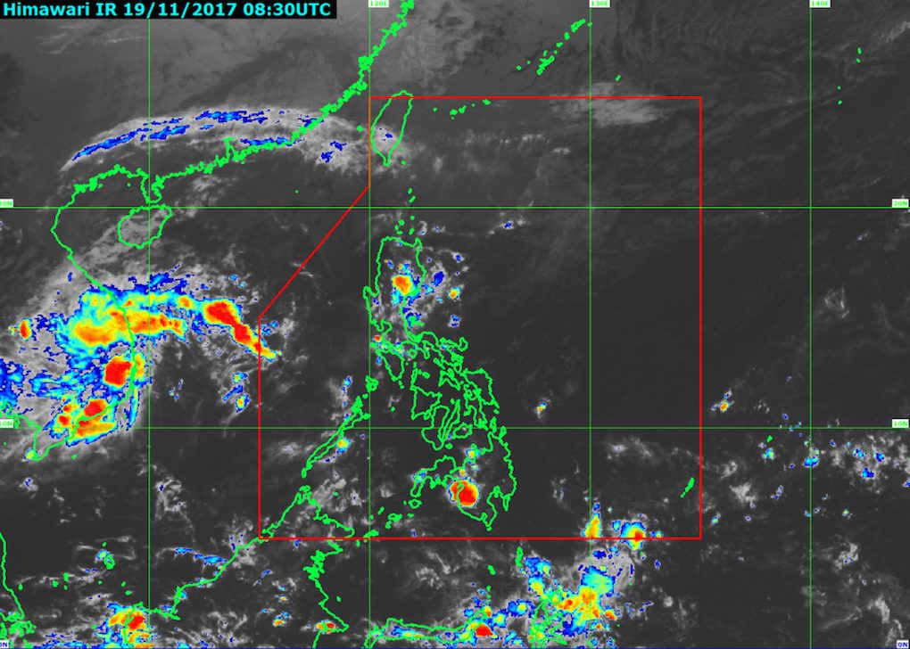 Light-heavy rain in parts of Luzon on November 20