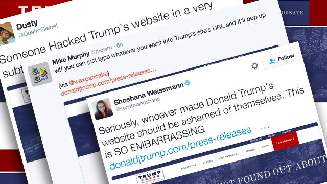 For a while there, you could vandalize Trump’s website