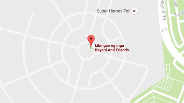LNMB renamed ‘Libingan ng Mga Bayani and Friends’ on Google Maps