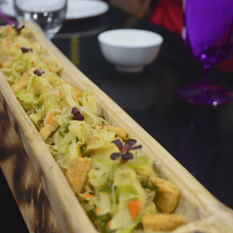 BAMBOO SHOOT SALAD. All-vegetable appetizer/meal from Lila Restaurante. Photo courtesy of Laurie Mae Gucilatar
 
