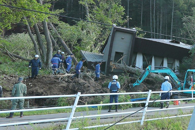 Japan quake, landslides leave at least 8 dead