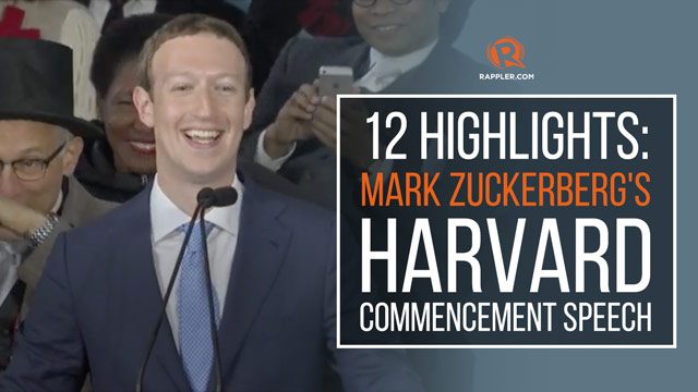 WATCH 12 highlights: Mark Zuckerberg’s Harvard commencement speech