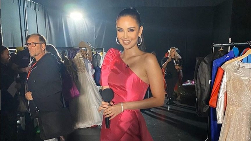 LOOK: Megan Young stuns on the Miss World 2019 stage in a Rosenthal Tee modern terno