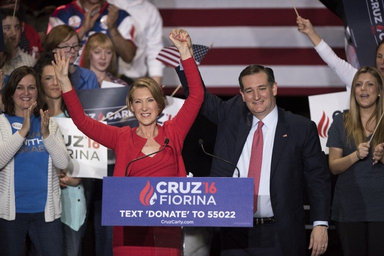 White House hopeful Cruz taps Carly Fiorina as running mate