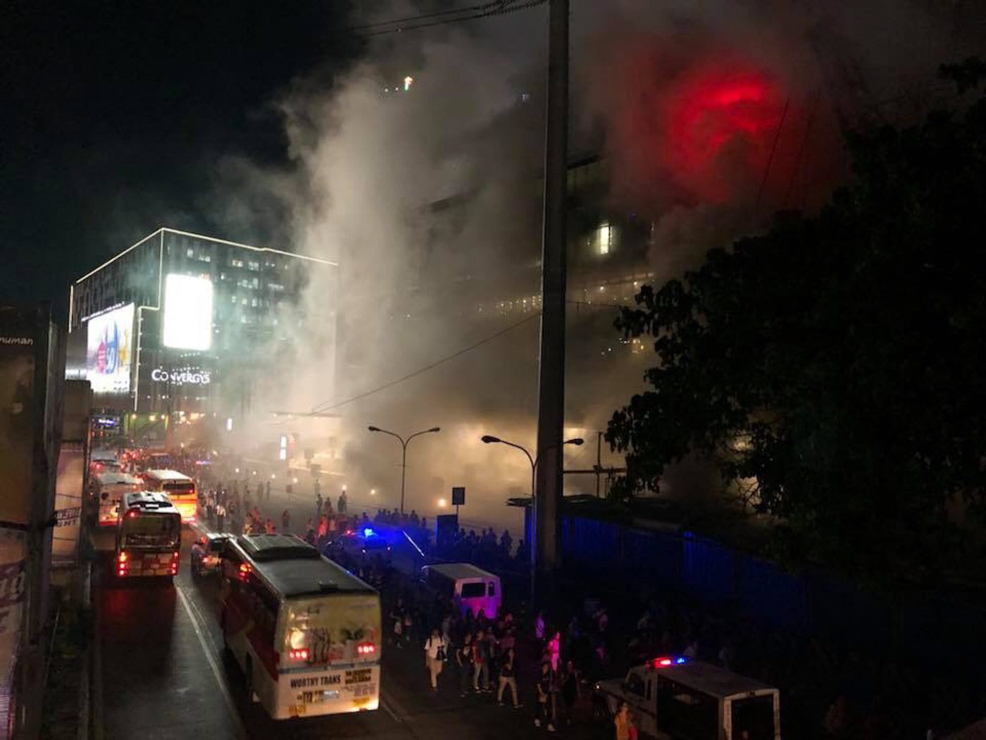 Fire hits building under construction at SM Megamall