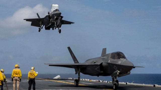F35 B fighter jets may deploy on the Izumo in the near future. USN