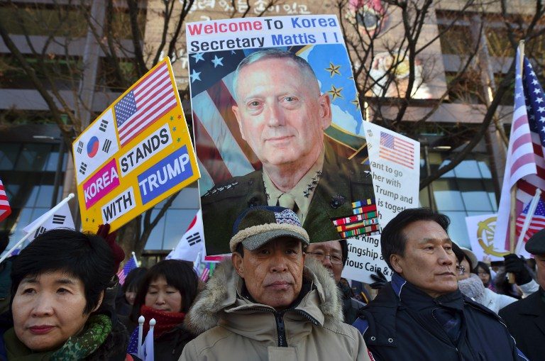 Pentagon chief Mattis arrives in South Korea amid Trump uncertainty