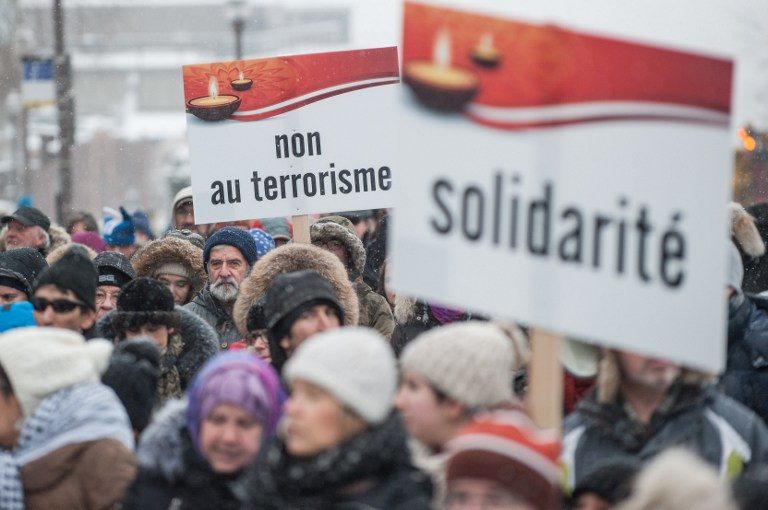 Hundreds march in Quebec in tribute to mosque shooting victims