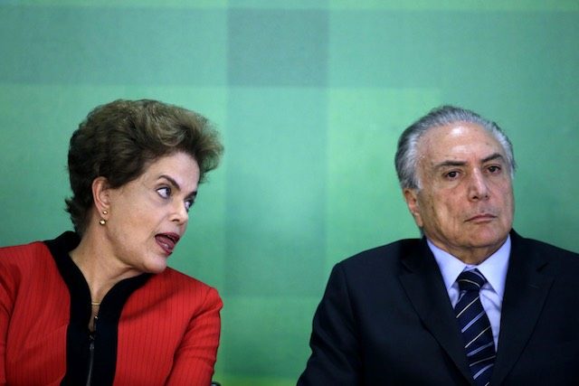 Brazil’s Rousseff brands VP a traitor, denounces ‘coup’
