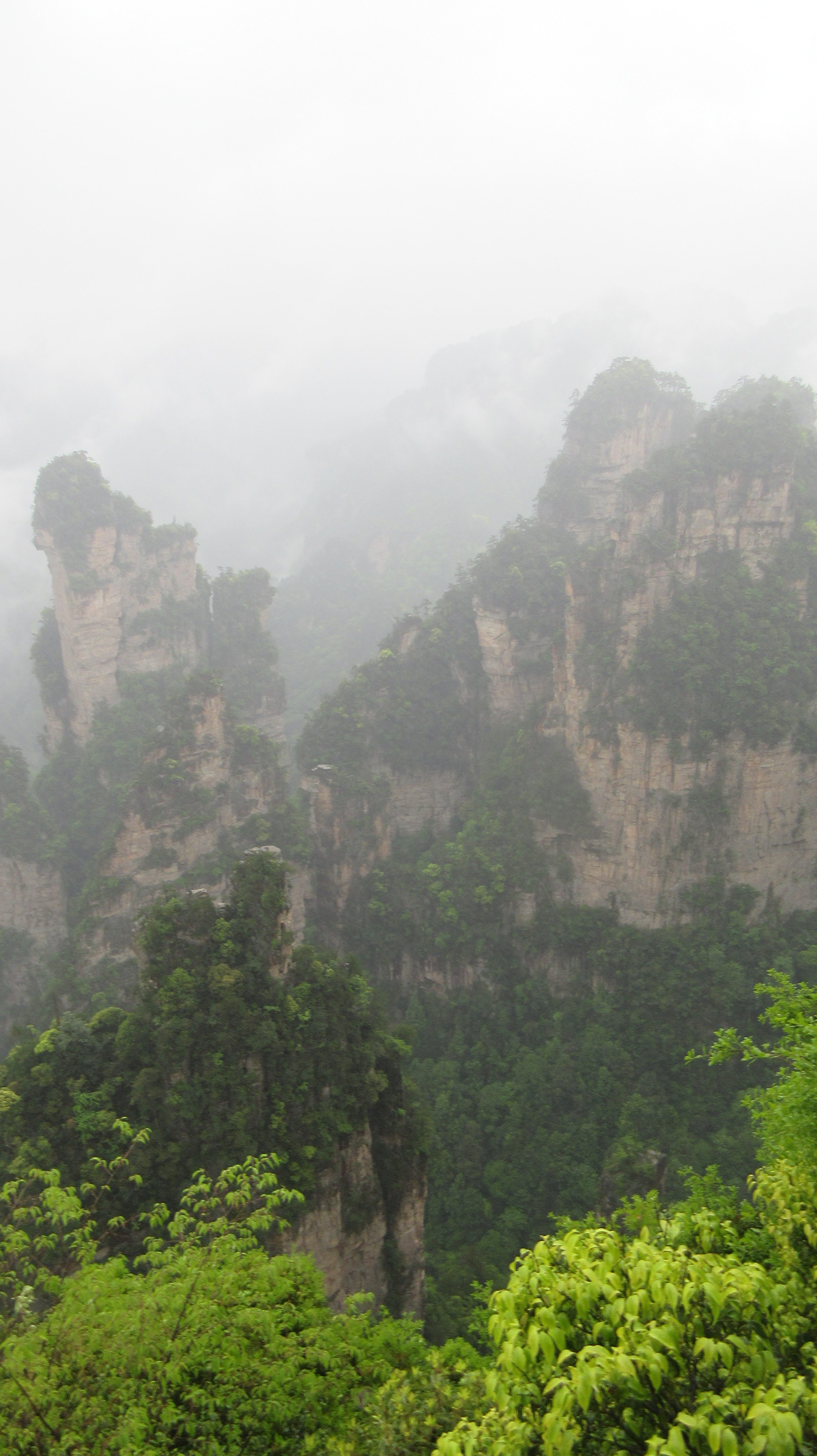CHINESE PAINTING. The rock formations look like a Chinese painting when the mist wraps them during and after rain. 