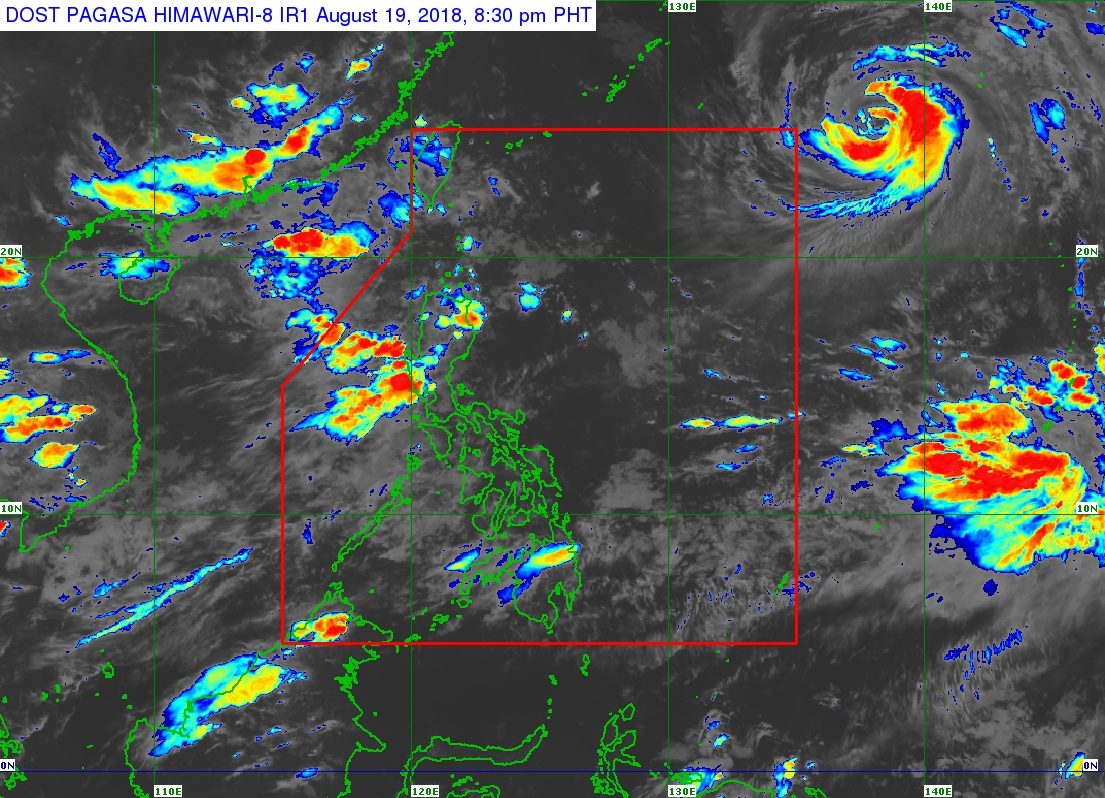 Monsoon bringing rain to parts of Luzon on August 20
