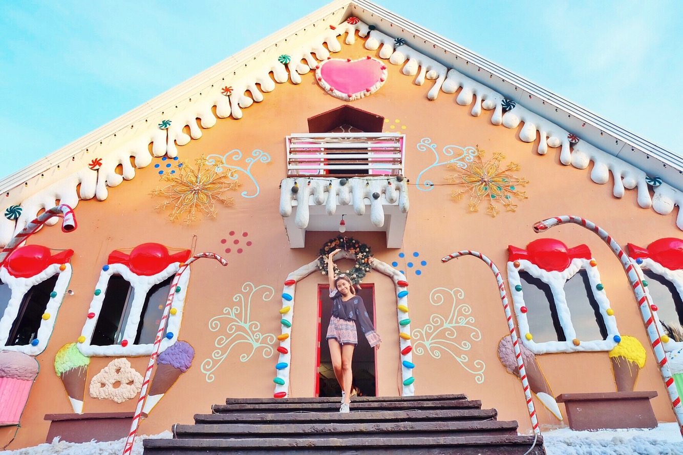 GINGERBREAD HOUSE. There's a colorful, life-sized Gingerbread house south of Manila. Photo courtesy of Colleen Vidal
 