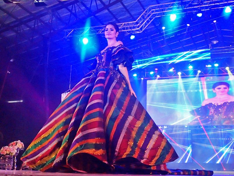 FASHION SHOW. Miss Asia Pacific International 2018 Sharifa Akeel modeling an inaul gown at this year’s Inaul Festival last February. 