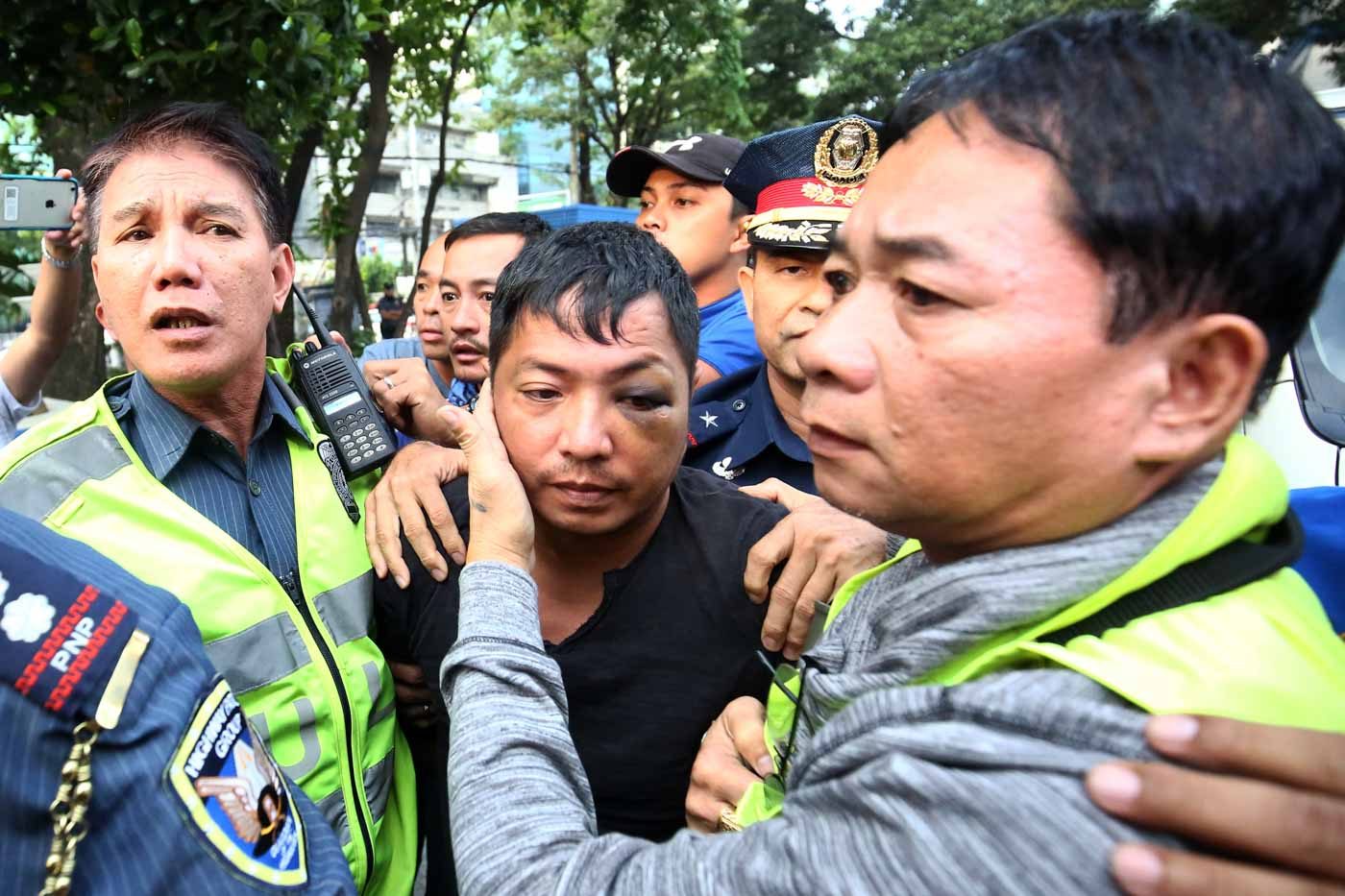 Quiapo road rage suspect in Manila police custody