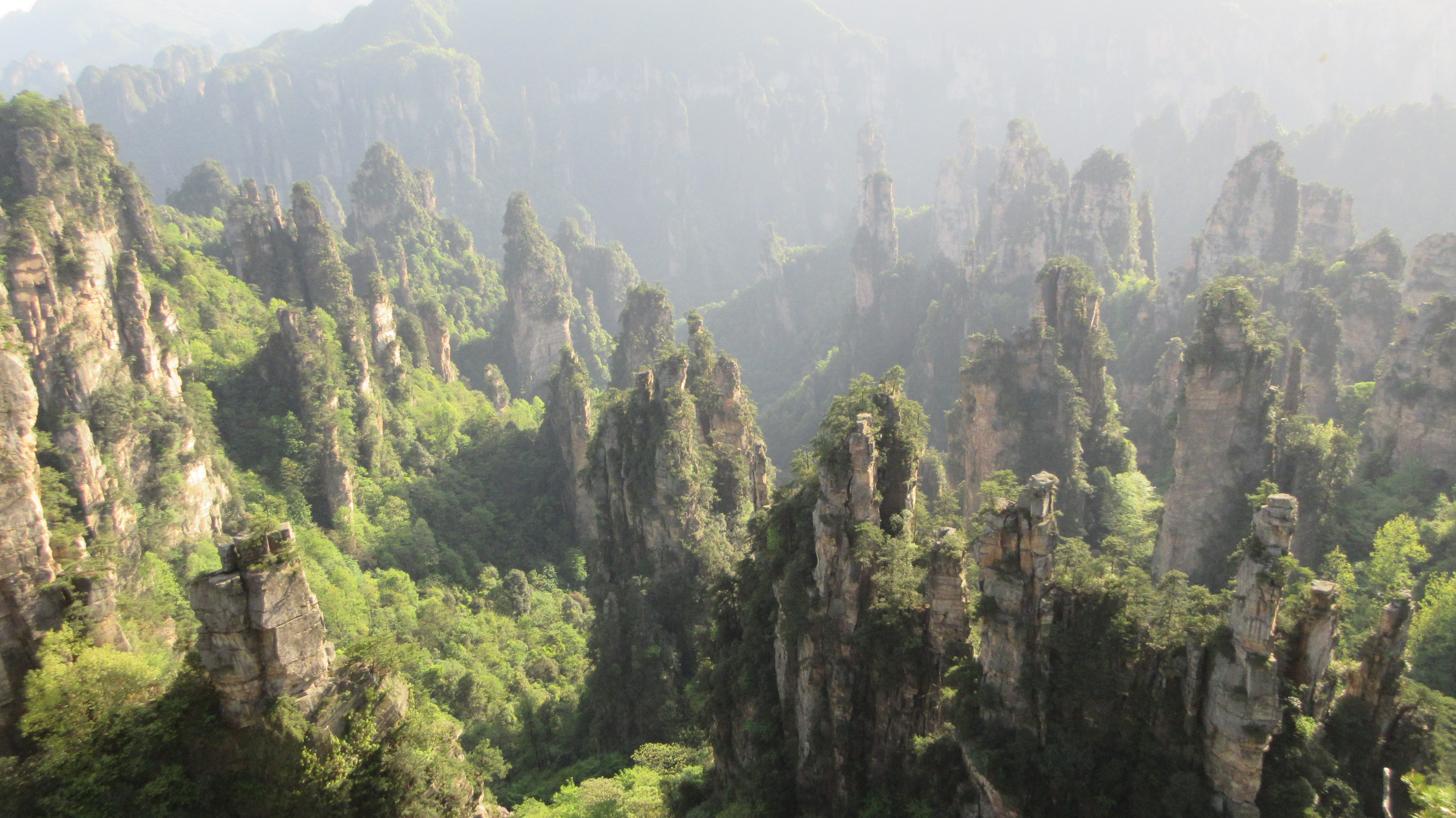 AVATAR. The stone pillars of Zhangjiajie are reminiscent of the movie's landscapes. 