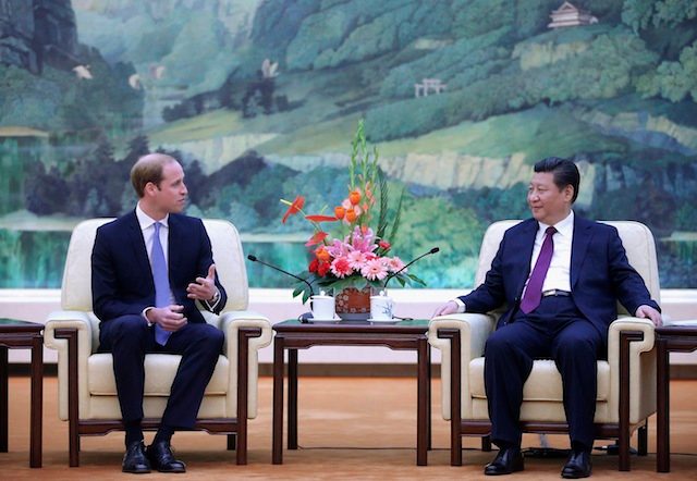 Setting aside rancor over Hong Kong, China welcomes Prince William