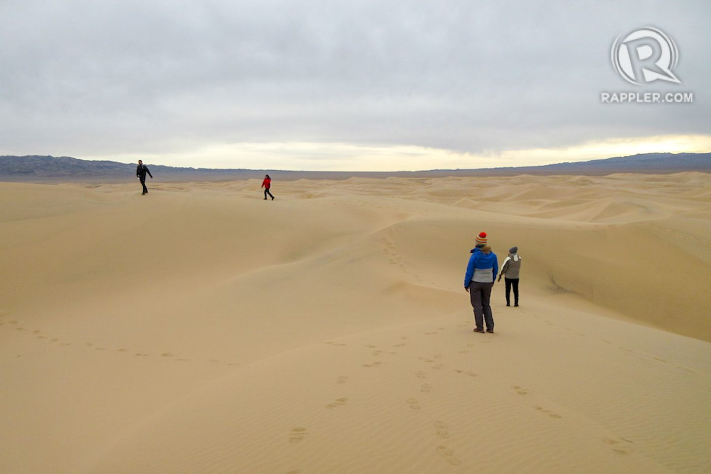 ROLLING DUNES. The Gobi's sand dunes can be your playground for a while and is near your campsite. 