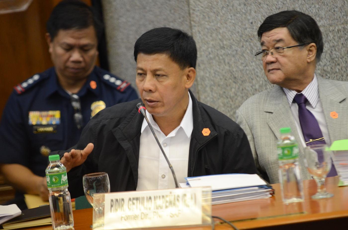 SAF GENERAL. Getulio Napeñas attends a January 2016 hearing into the tragic Mamasapano clash. Standing behind him is his lawyer, now Justice Secretary Vitaliano Aguirre. File photo by Alecs Ongcal/Rappler 