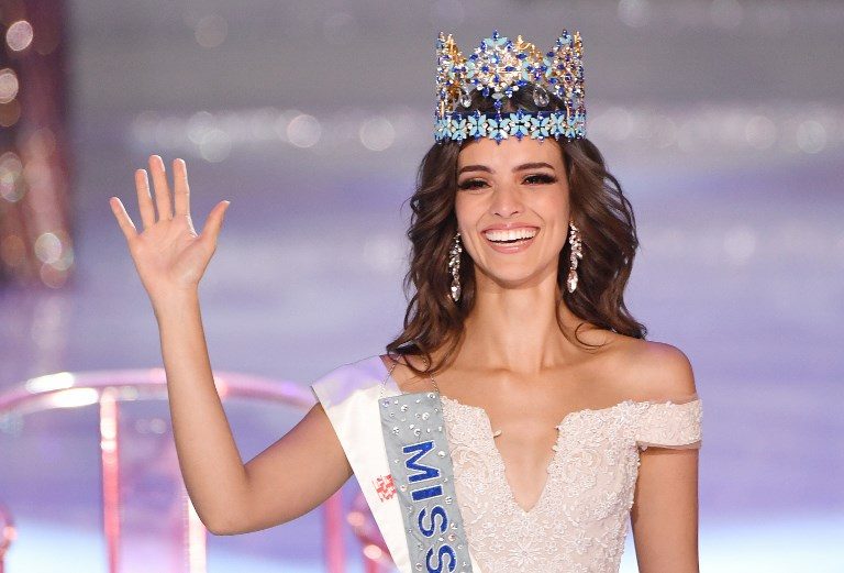MISS WORLD 2018. Miss Mexico Vanessa Ponce de Leon waves after winning the 68th Miss World contest final in Sanya, on the tropical Chinese island of Hainan on December 8, 2018. File photo by Greg Baker/ AFP 