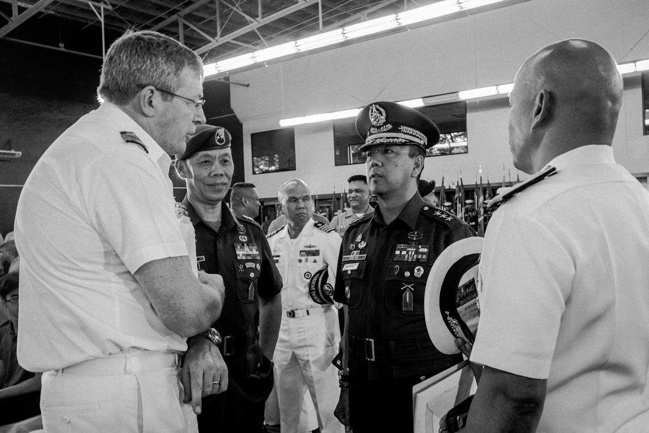 GUESTS. Foreign Military Attache with AFP Generals. Photo by Rick Rocamora 
  
