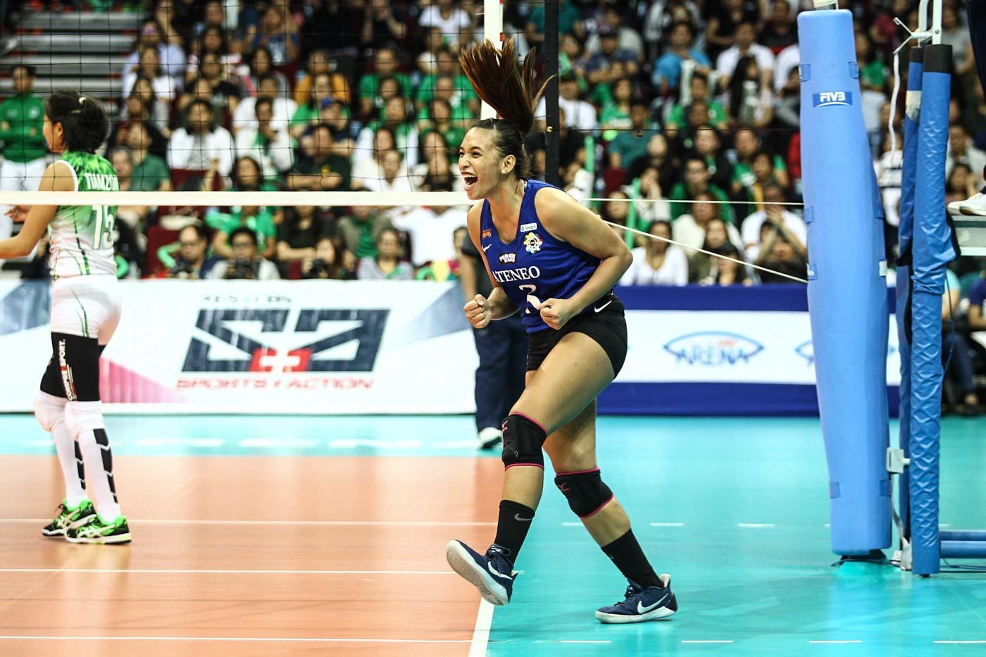 Michelle Morente posted a game-high 25 points from 20 excellent spikes, 3 blocks and 2 service points. Photo by Josh Albelda/Rappler  