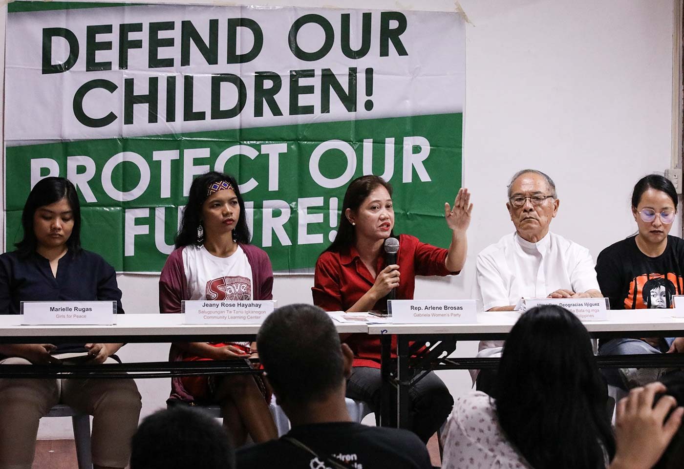DEFEND. Children's rights organizations give President Duterte a failed mark for his policies that continue to criminalize children and militarize education in press conference at the CHR in Quezon City on Friday, July 19, 2019. Photo by Darren Langit/Rappler 