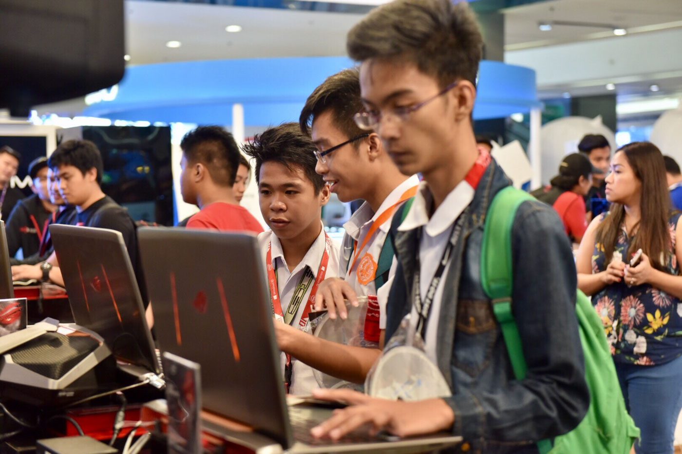 UPDATED TECHNOLOGY. Online gamers were free to test out the latest gaming technology on the spot. 
