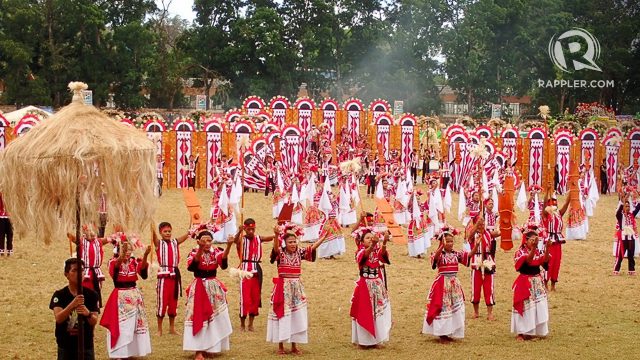 BEST GROUND PRESENTATION. Pangantucan municipality, which features a Manobo wedding among other rituals and dances, was first in ground presentation. 