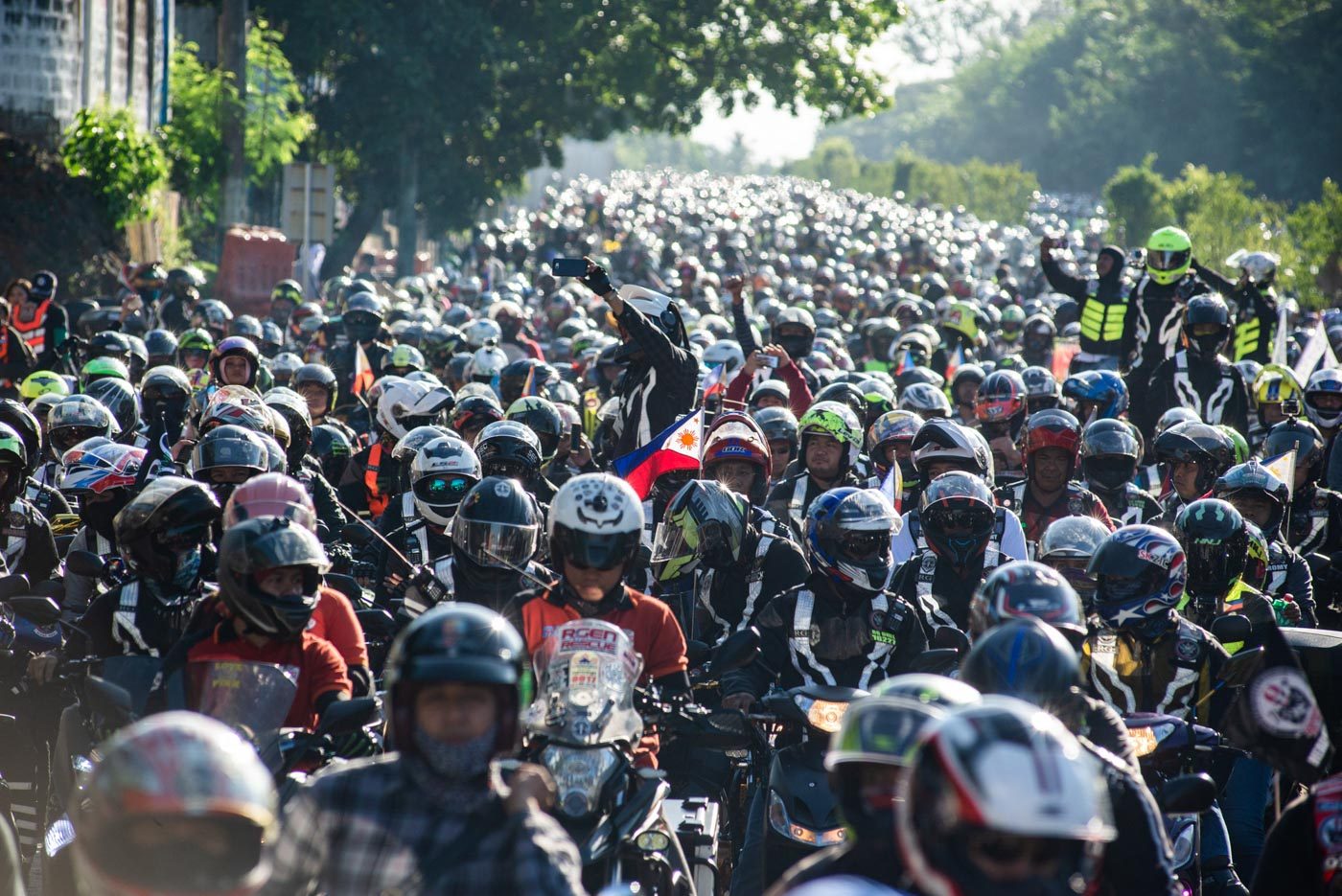 POLICE ESTIMATE. Up to 10,000 motorcycle riders joined the 'Unity Ride' on March 24, 2019, according to the Philippine National Police. Photo by Maria Tan/Rappler  