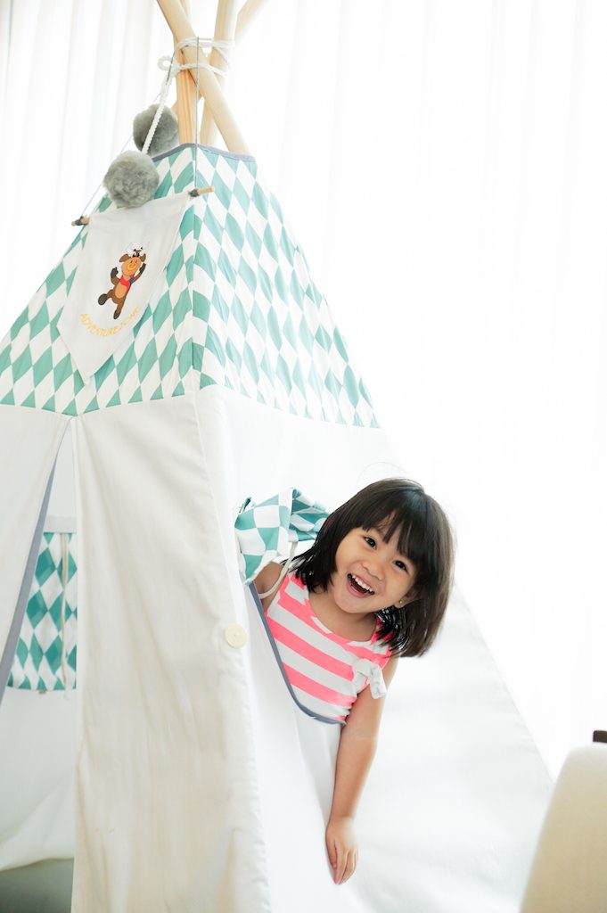STAY N PLAY. Shangri-la at the Fort's family holiday offer includes an in-room tent set up perfect for kids. Photo courtesy of Shangri-la at the Fort 