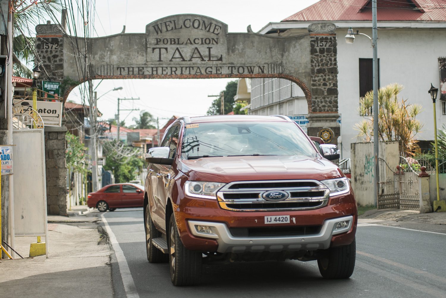 EXPLORING. The Bonifacio family takes the Ford Everest through Taal Heritage Town 