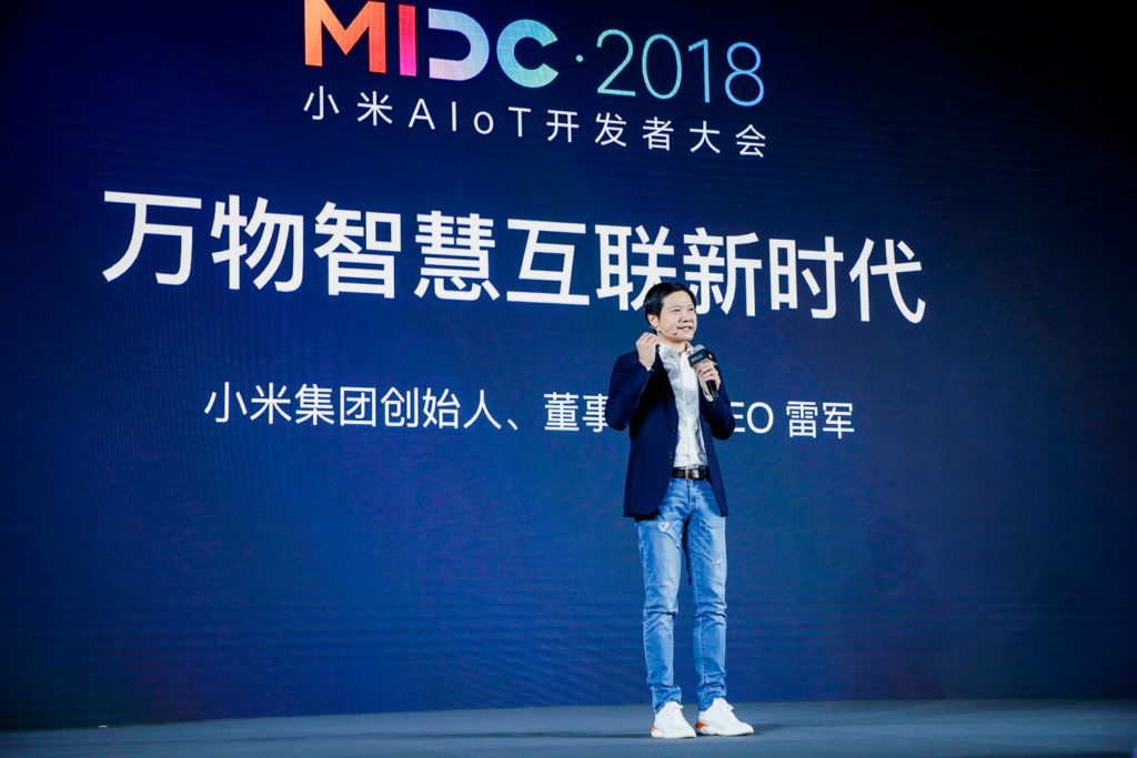 LEI JUN. The company's CEO speaks at their annual IoT conference MIDC – which began in 2017 – announcing partnerships with IKEA, and Chinese companies in the hotel, automotive, and interior decoration industries. Photo from Xiaomi 
