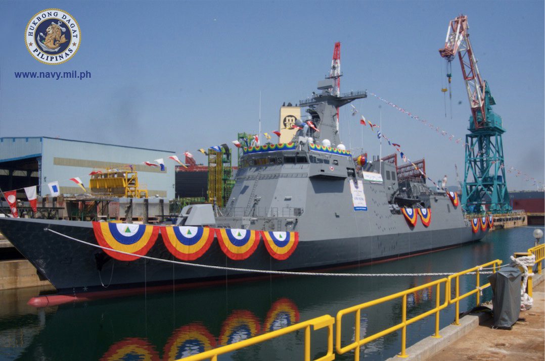 Philippine Navy’s first ever missile-capable warship hits water