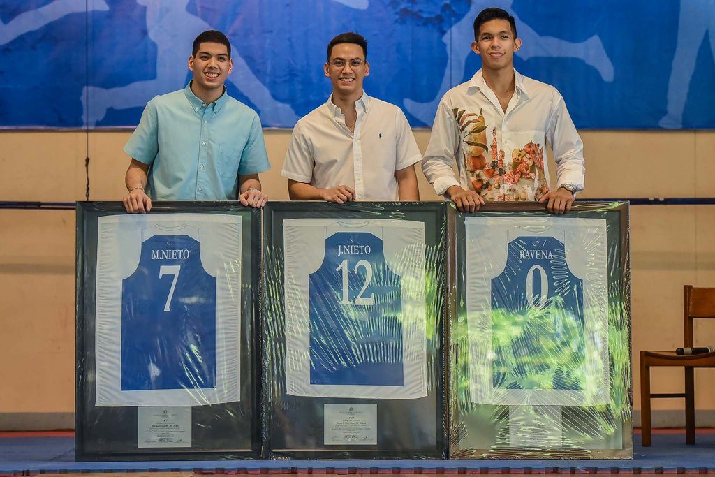 JERSEY BOYS. No other Ateneo player can wear the jersey numbers of Mike and Matt Nieto and Thirdy Ravena. Contributed photo 