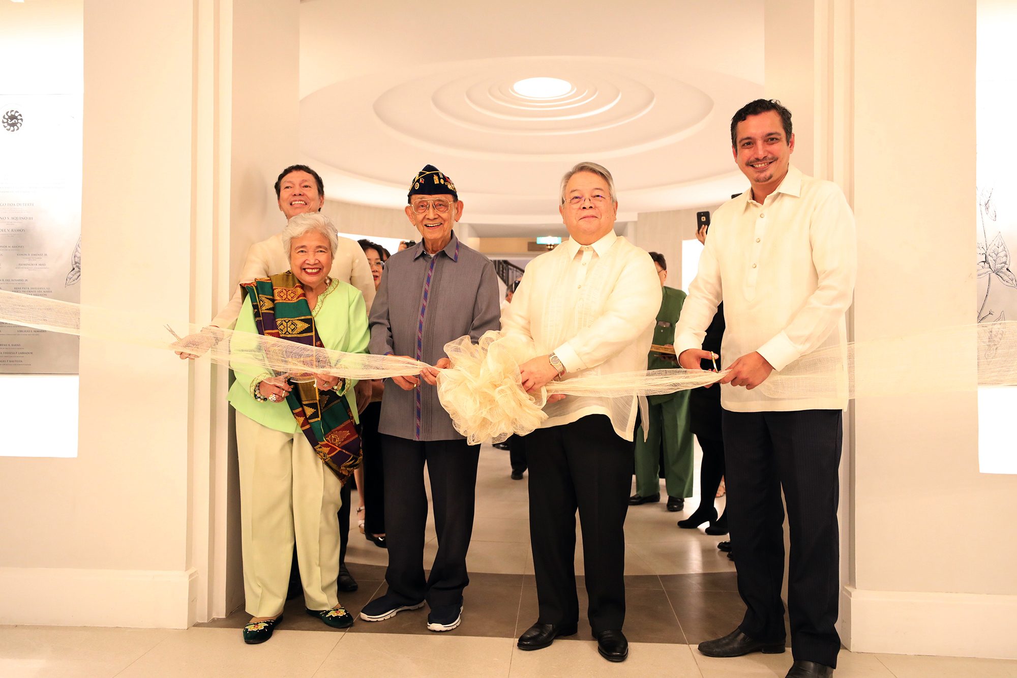 RIBBON-CUTTING. Briones and Ramos during the inauguration of the museum  