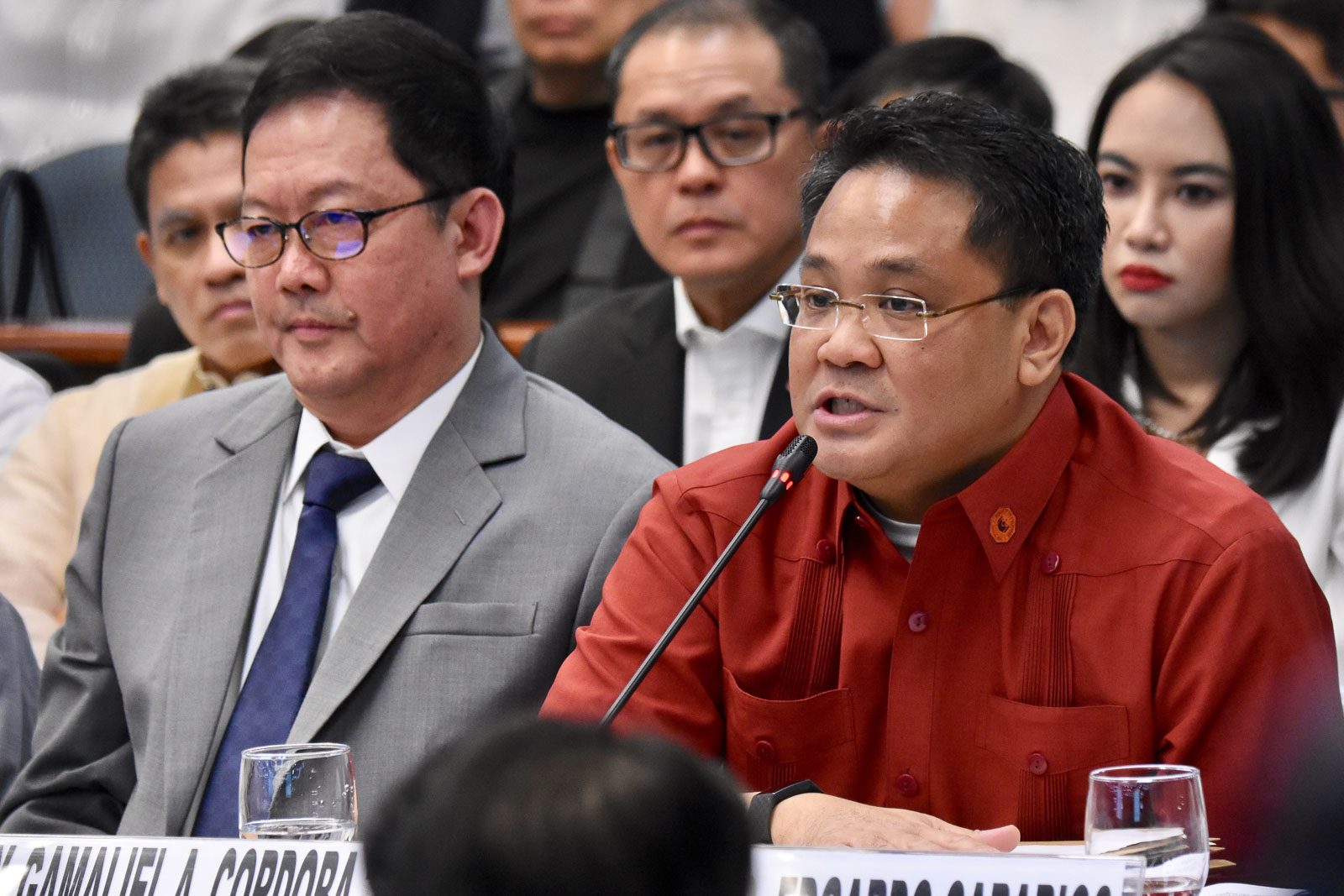 PAY-PER-VIEW OK. Commissioner Gamaliel Cordoba of the National Telecommunications Commision answers questions from the senators at the hearing on the franchise renewal of ABS-CBN network on February 24, 2020. Photo by Angie de Silva/Rappler 