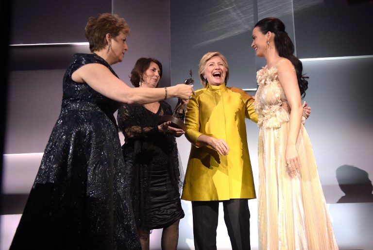 Hillary Clinton surprises gala for UNICEF, Katy Perry
