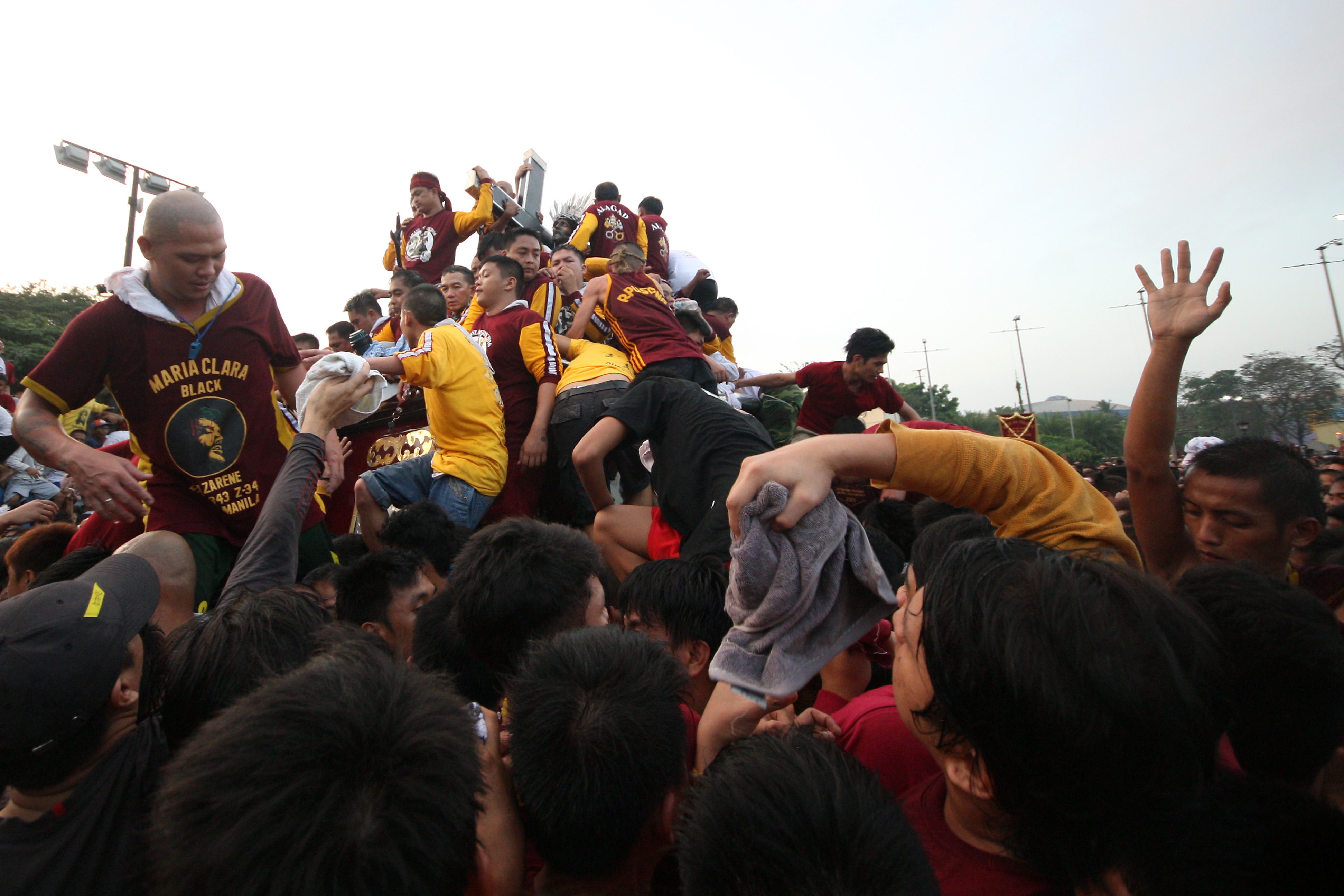 MIRACLE. Some devotees hope for miracles or thank the Black Nazarene for blessings received. Photo by Ben Nabong/Rappler  