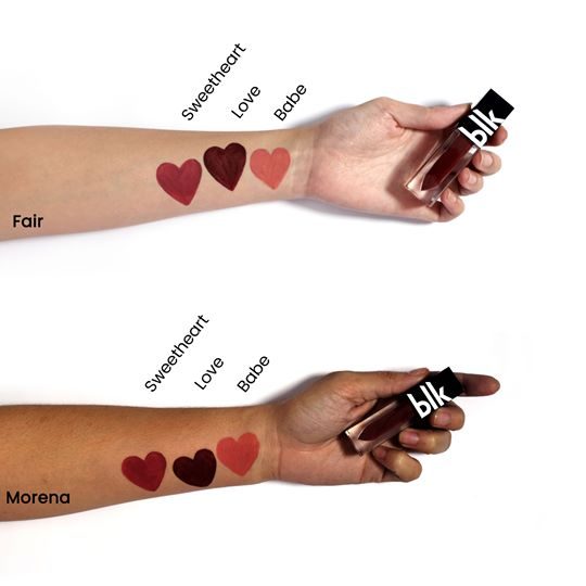 SWATCHES. All 3 colors are suitable for morena and fair skin. Photo from Facebook/blk cosmetics ph  