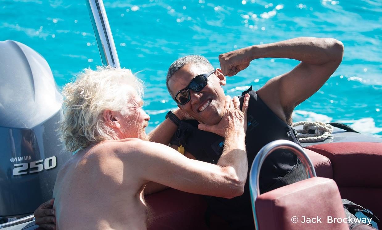 WATCH: Obama enjoys watersports with Richard Branson on luxury island