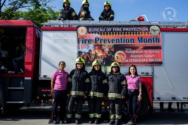 FIRE WOMEN. An all women fire fighting team of the Bureau of Fire Protection-NCR  