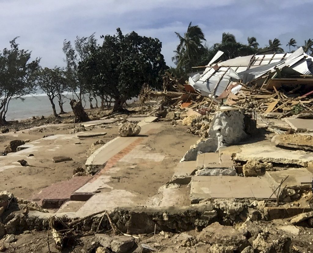 Pacific clean-up after homes ‘blown to smithereens’ by superstorm